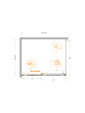 Фото Душевой уголок Cezares PLANE 110x90 PLANE-AH-1-110/90-C-IN стекло прозрачное, профиль  сатин