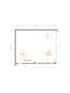 Фото Душевой уголок Cezares PLANE 120x100 PLANE-AH-1-120/100-C-IN стекло прозрачное, профиль  сатин