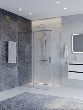 Душевой уголок Cezares Plane PLANE-AH-1-130/100-C-CR