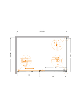 Фото Душевой уголок Cezares PLANE 130x90 PLANE-AH-1-130/90-C-BORO стекло прозрачное, профиль  брашированное золото