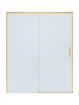 Фото Душевая дверь в нишу Cezares PLANE 150x195 PLANE-BF-1-150-C-BORO стекло прозрачное, профиль брашированное золото