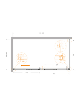 Фото Душевой уголок Cezares PLANE 150x80 PLANE-AH-1-150/80-C-CR стекло прозрачное, профиль  хром