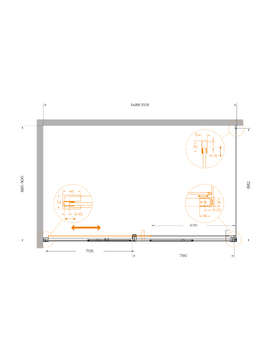 Фото Душевой уголок Cezares PLANE 150x90 PLANE-AH-1-150/90-C-BORO стекло прозрачное, профиль  брашированное золото