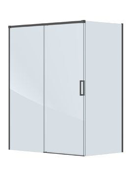 Фото Душевой уголок Cezares PLANE 160x100 PLANE-AH-1-160/100-C-GM стекло прозрачное, профиль  оружейная сталь