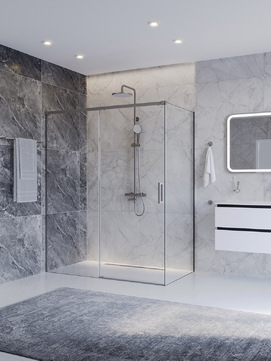 Душевой уголок Cezares Plane PLANE-AH-1-160/100-C-IN