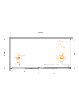 Фото Душевой уголок Cezares PLANE 160x80 PLANE-AH-1-160/80-C-CR стекло прозрачное, профиль  хром
