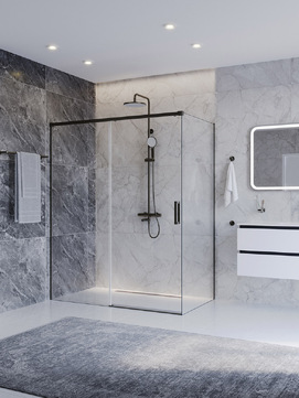 Душевой уголок Cezares Plane PLANE-AH-1-160/80-C-GM