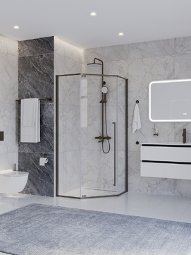 Душевой уголок Cezares Plane PLANE-P-1-90-C-GM