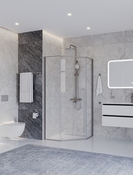 Душевой уголок Cezares Plane PLANE-P-1-90-C-IN