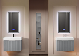 Гарнитур для ванной комнаты Cezares Premium 51 см подвесная, Grigio Nuvola