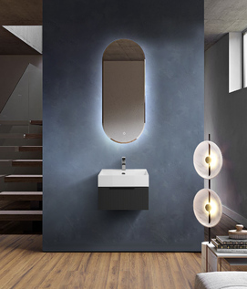 Фото Мебель для ванной комнаты Cezares Premium 51 см подвесная, Nero opaco
