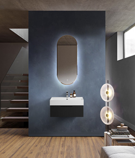 Мебель для ванной комнаты Cezares Premium 71 см подвесная, Nero opaco
