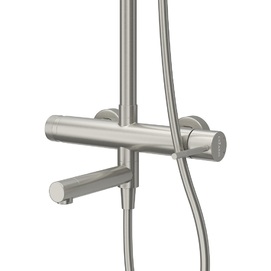 Фото Душевая стойка Cezares RELAX RELAX-CVD-IN сатин, со смесителем и изливом