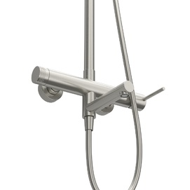 Фото Душевая стойка Cezares RELAX RELAX-CVD-IN сатин, со смесителем и изливом