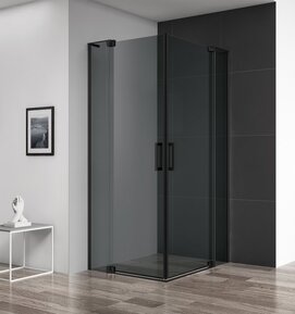 Душевой уголок Cezares Slider SLIDER-AH-2-70/80-80/90-GRIGIO-NERO