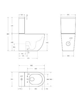 Фото Чаша напольного унитаза Cezares STYLUS CZR-538-CP-TOR/SC