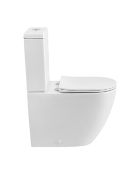 Фото Унитаз напольный Cezares STYLUS CZR-538-CP-TOR/SC безободковый, белый, с крышкой микролифт