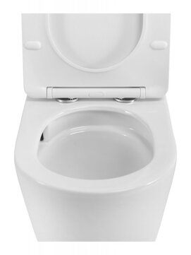 Фото Унитаз напольный Cezares STYLUS CZR-538-CP-TOR/SC безободковый, белый, с крышкой микролифт