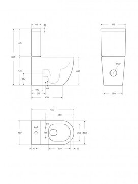Фото Унитаз напольный Cezares STYLUS CZR-538-CP-TOR/SC безободковый, белый, с крышкой микролифт