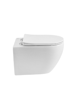 Фото Унитаз подвесной Cezares STYLUS-TOR CZR-546-TH-TOR/SC безободковый, белый, с крышкой микролифт