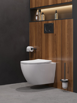 Фото Унитаз подвесной Cezares STYLUS-TOR CZR-546-TH-TOR/SC безободковый, белый, с крышкой микролифт