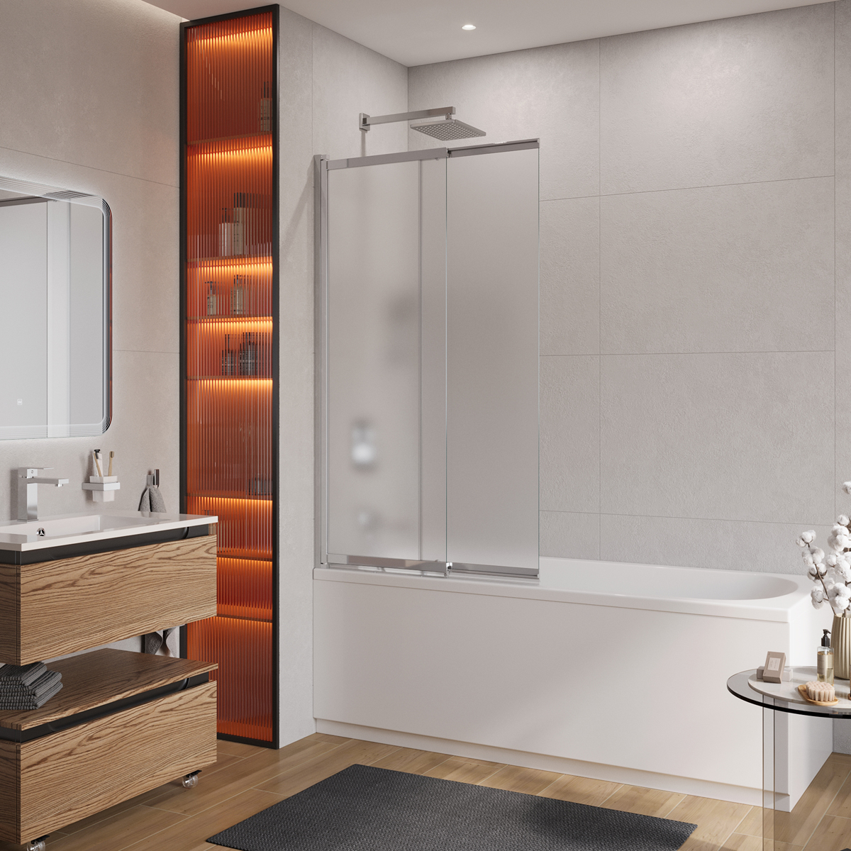 Шторка для ванн Cezares Slider 100x150 матовый хром 20080₽