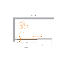 Фото Шторка для ванн Cezares Slider 100x150 прозрачное, хром профиль