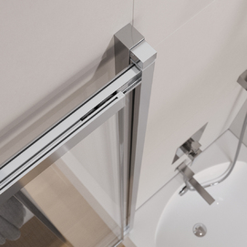 Фото Шторка для ванн Cezares Slider 100x150 прозрачное, хром профиль
