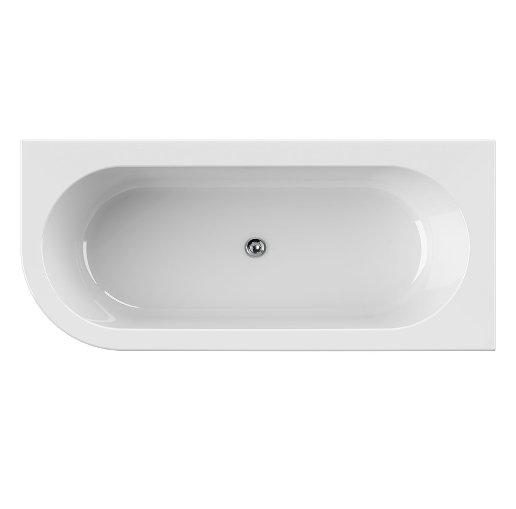 Ванна акриловая Cezares Slim 179х79 см SLIM CORNER-180-80-60-R-W37-SET со сливом-переливом, белая, размер 179x79, цвет белый