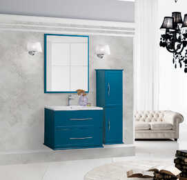 Мебель для ванной комнаты Cezares Tiffany 60 см подвесная, бирюзовая