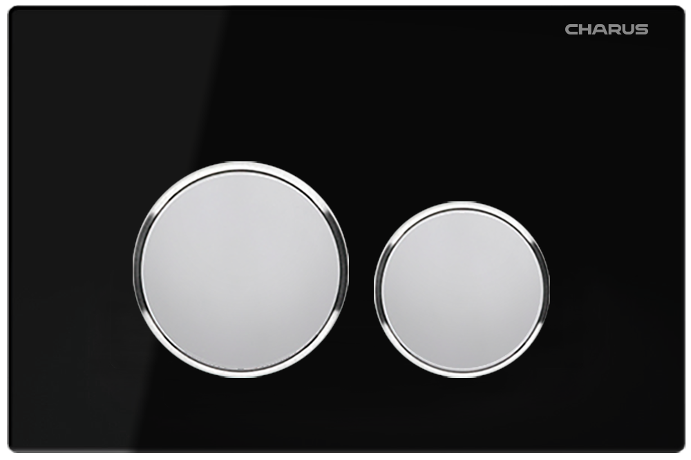 Кнопка для инсталляции Charus Bagliore FP.330.BLACK.10 черное стекло, цвет черный
