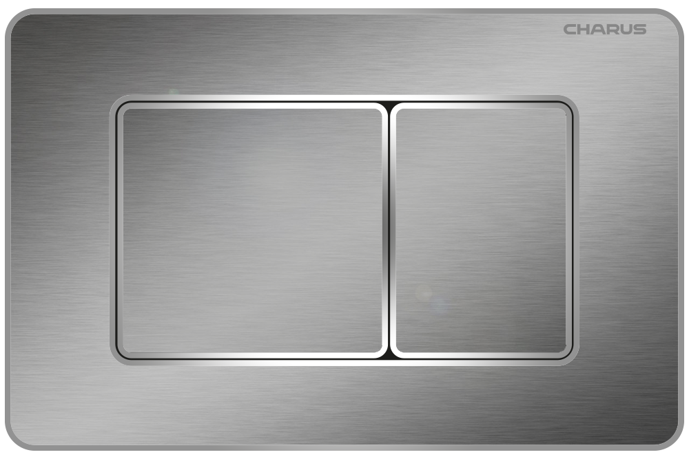 Кнопка для инсталляции Charus Robusto FP.310.BSS.05 матовая сталь, цвет серый - фото 1