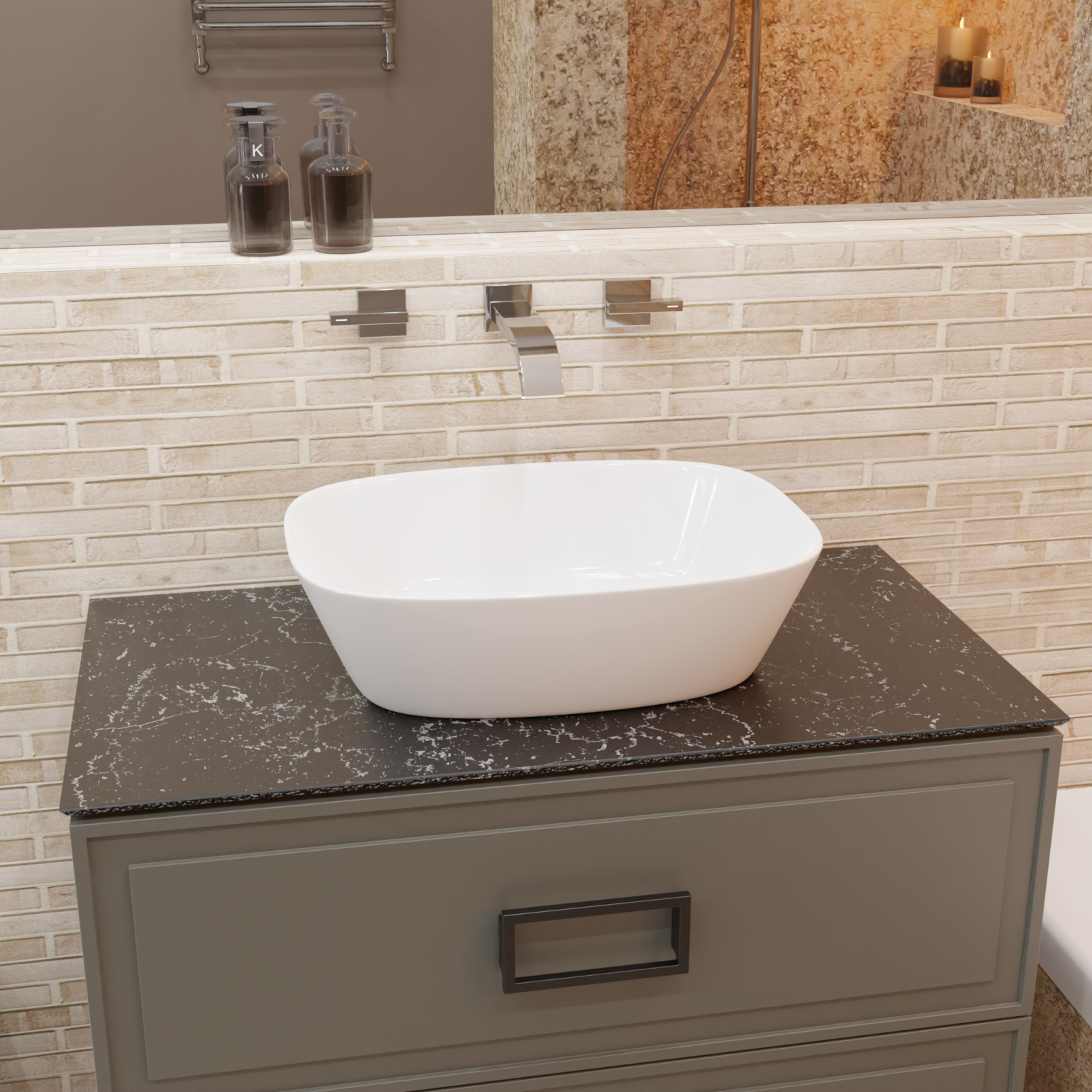 Раковина накладная Charus Stefania 50 см 700-026W белая