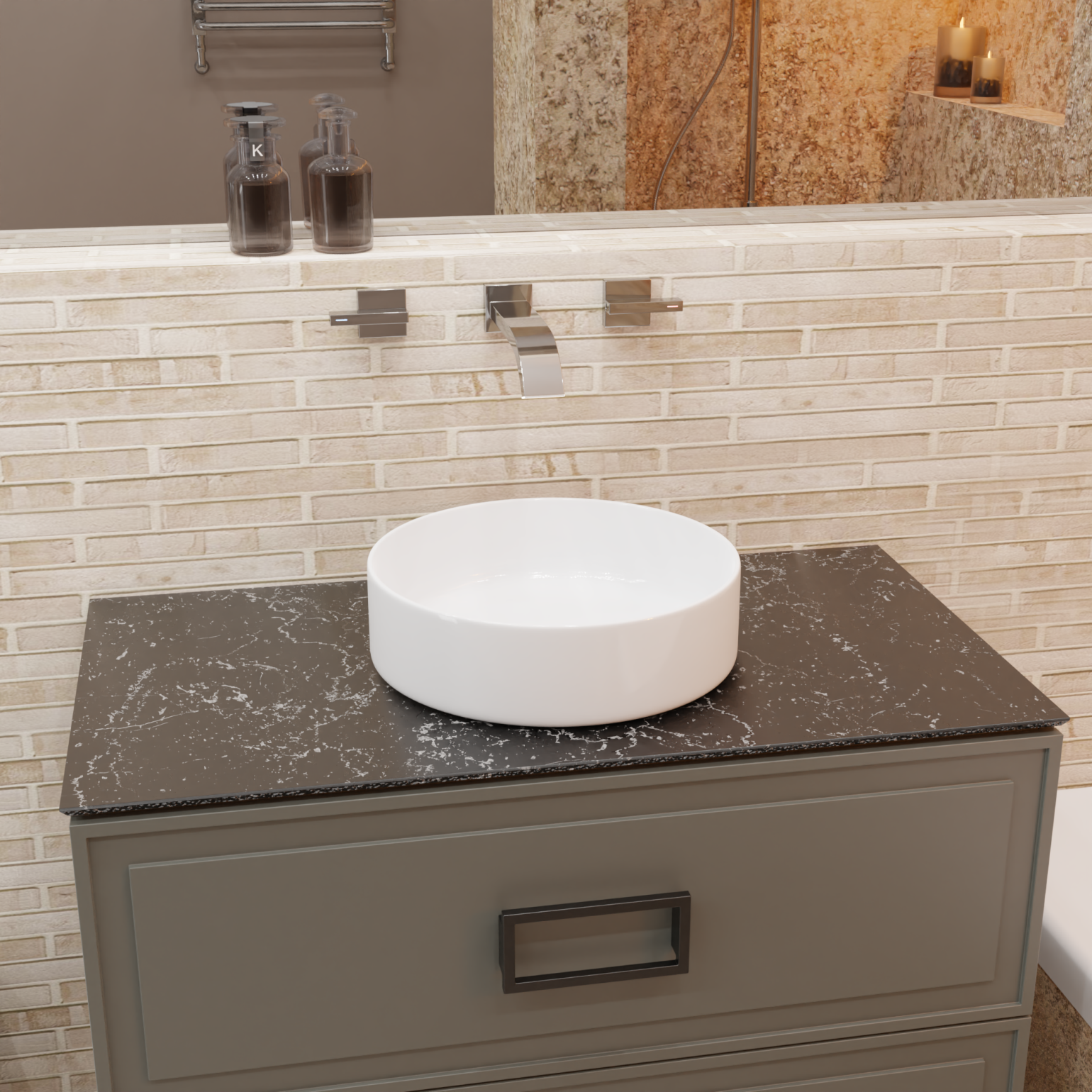 Раковина накладная Charus Teolo 36 см 700-011W белая