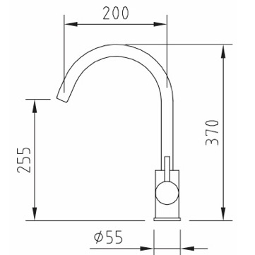 Смеситель Clever Curve Inox Finish 99850, цвет хром - фото 2