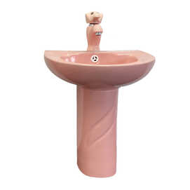 Раковина на пьедестале детская Comforty 0991P/DK-02P/P0991P/01P 42 см, розовая