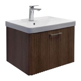 Тумба с раковиной Comforty Ангара 61 см 00-00021035CF дуб темно-коричневый, подвесная