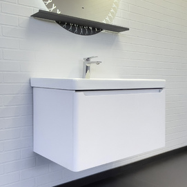 Тумба с раковиной Comforty Арзамас 81 см 00-00017177CF белая, подвесная