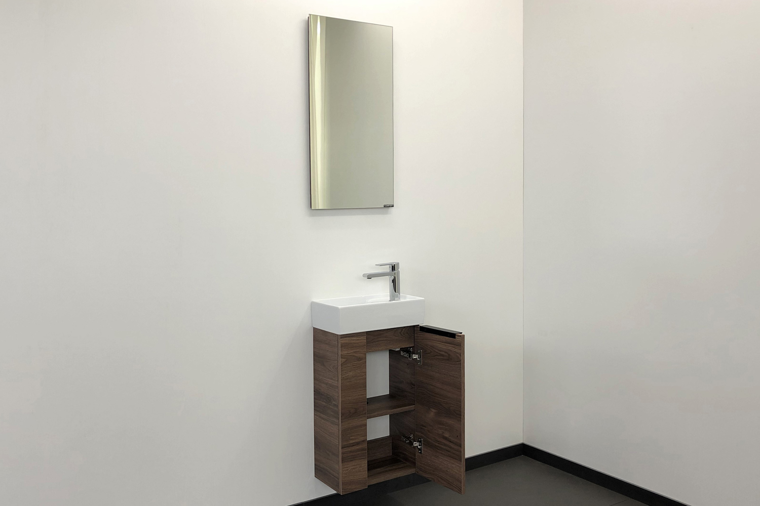 Мебель для ванной Comforty Асти 00-00000834 40 см, подвесная, коричневая, цвет коричневый - фото 2