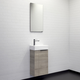 Мебель для ванной комнаты Comforty Асти 40 см, дуб дымчатый, подвесная 