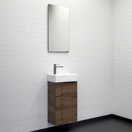 Мебель для ванной комнаты Comforty Асти 40 см, дуб темно-коричневый, подвесная 