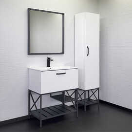 Мебель для ванных комнат Comforty Бредфорд 76 белый глянец