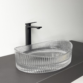 Раковина накладная Comforty 50 см CF22401 прозрачная