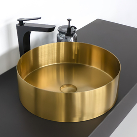 Раковина накладная Comforty 40 см CF8WBTD39G золото