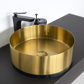 Раковина накладная Comforty 40 см CF8WBTD39K золото
