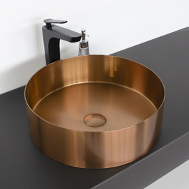 Раковина накладная Comforty 40 см CF8WBTD39RG бронза
