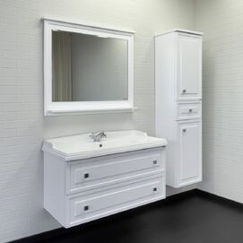 Мебель для ванной комнаты Comforty Феррара 100 см, белая, подвесная 