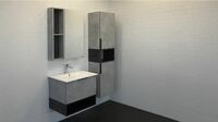 Мебель для ванной Comforty Франкфурт 00-00004332 60 см, подвесная, серая