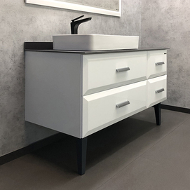 Тумба с раковиной Comforty Империя 120 см 00-00013788CF белая, напольная