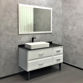 Мебель для ванной комнаты Comforty Империя 120 см белая, напольная, со столешницей